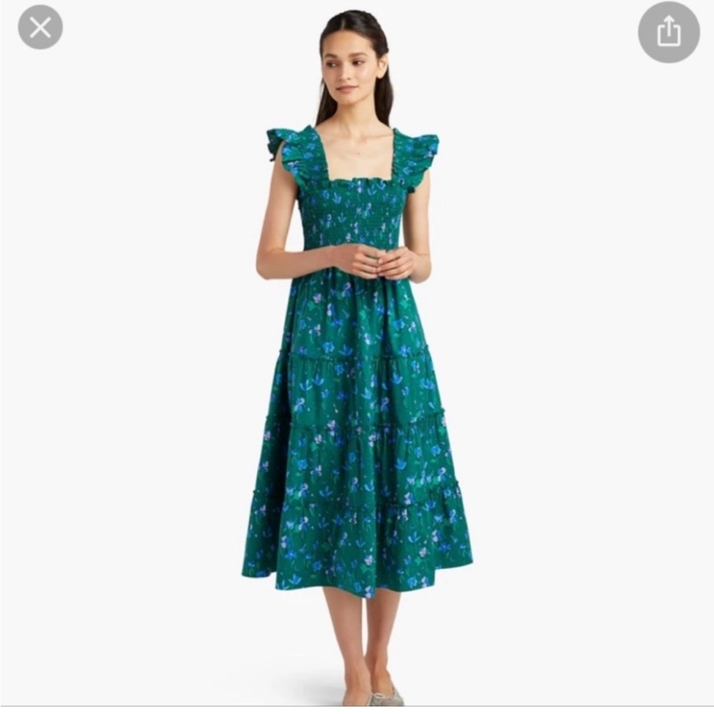 Floral Green Midi Dress